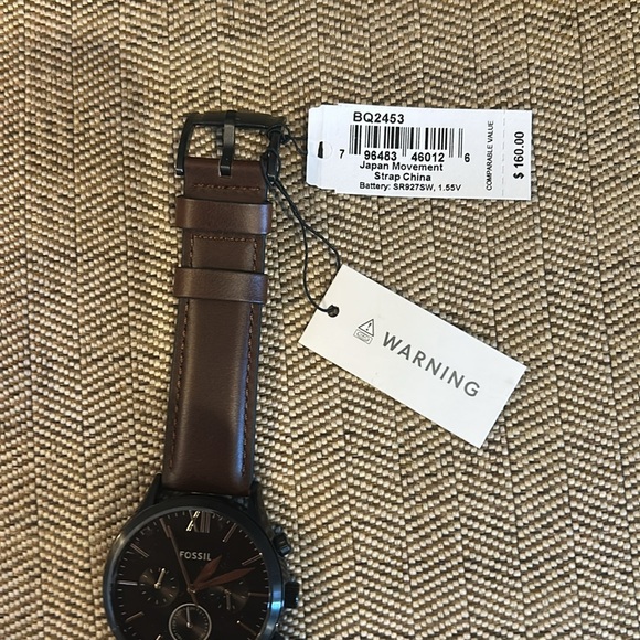 Men’s genuine, leather fossil watch - Picture 2 of 7